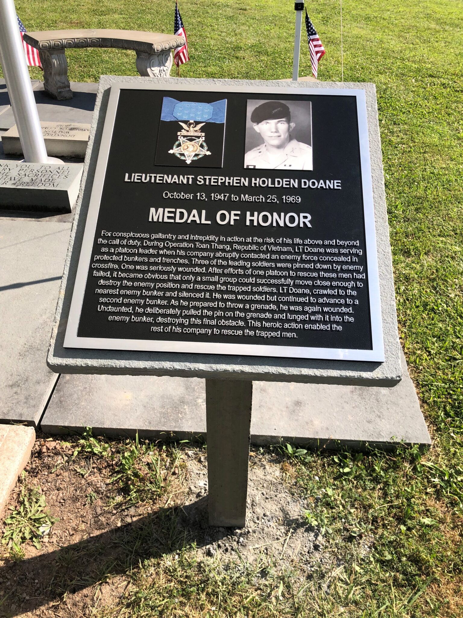 First Lieutenant Stephen Holden Doane Medal of Honor Dedication of ...